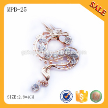 MPB25 insignia del perno del metal de la venta directa de la fábrica con el corchete de la mariposa de Guangzhou